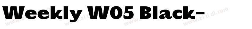 Weekly W05 Black字体转换